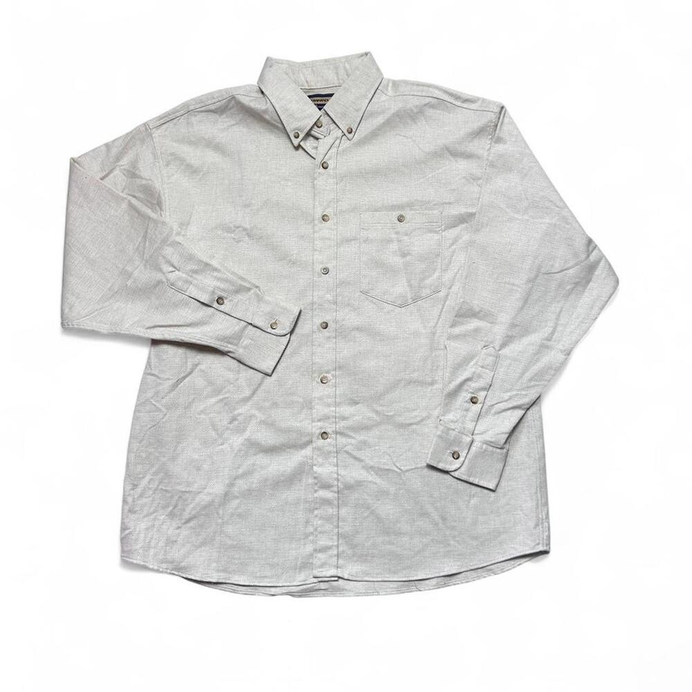 Panhandle Slim Vintage USA made Western Woven Cotton Button Shirt XL 17.5x36
